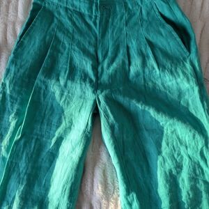 Banana Republic Turquoise Linen Trousers